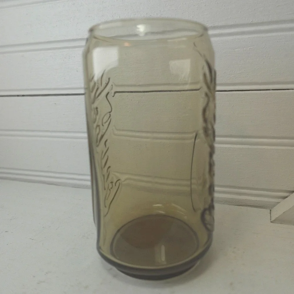 Vintage Coca-Cola Drinking Glass Smoky Gray McDonald's Collectible Tumbler Cup